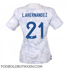 Frankrig Lucas Hernandez #21 Udebanetrøje Dame VM 2022 Kortærmet